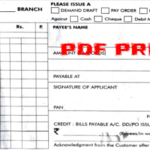 DD Application Form PDF Demand Draft Form PDF All Bank Application