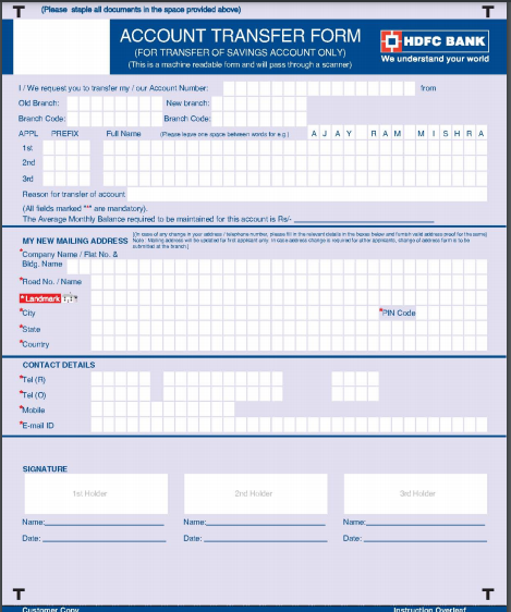 HDFC Account Branch Branch Transfer MukiTalk