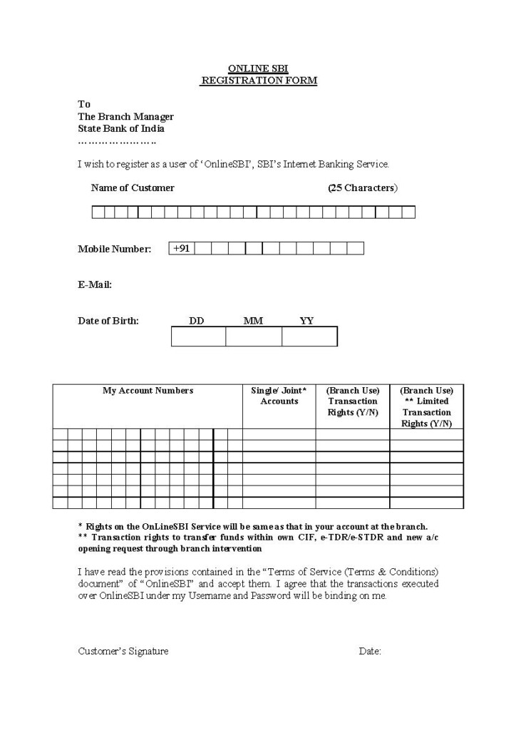 Sbi Personal Loan Application Form In Pdf