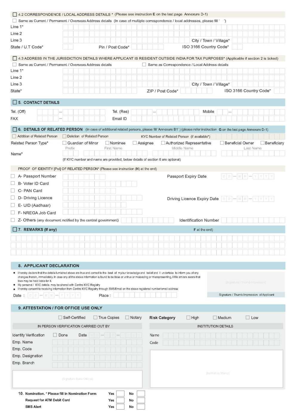 State Bank Of Mysore New Account Opening Application Form 2020 2021