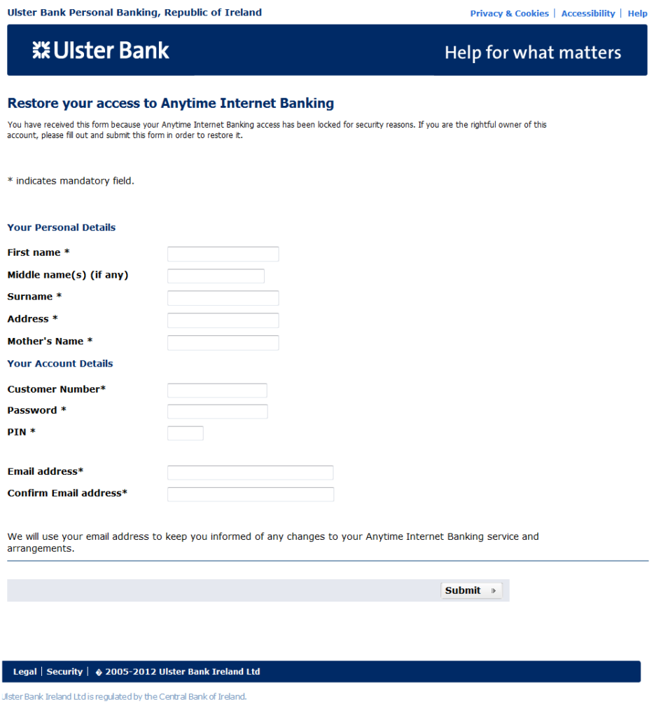 95 pdf ULSTER BANK FORM 52 PRINTABLE HD DOWNLOAD ZIP BankForm