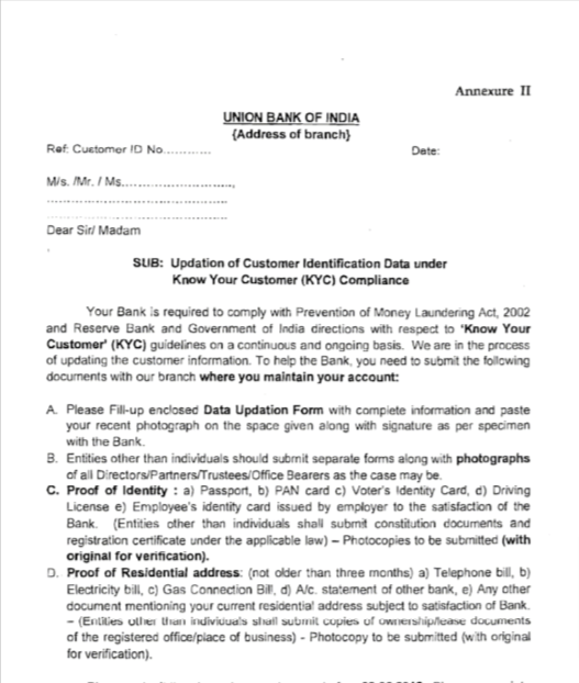 Andhra Bank KYC Form PDF PDF Downloads