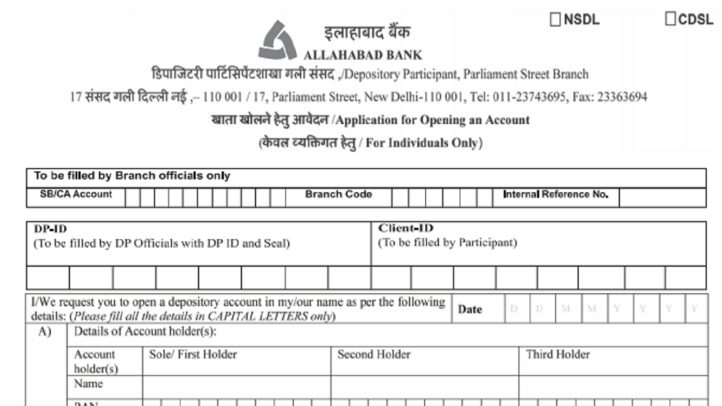 How To Fill Account Opening Form Of Allahabad Bank Download Allahabad 