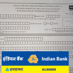 Indian Bank New Account Opening Form Fill UP 2022 YouTube