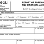 IRS Report Of Foreign Bank And Financial Accounts FBAR