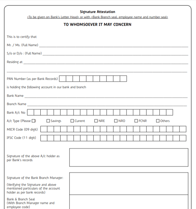 PDF Axis Bank Signature Verification Form