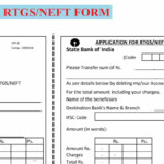 PDF Download SBI RTGS NEFT Form PDF