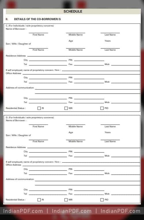 PDF ICICI Home Loan Application Form Download