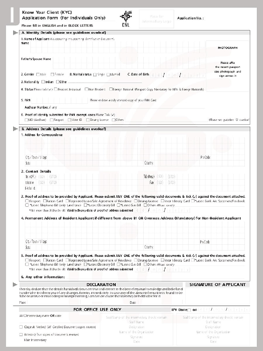 PDF Kotak Mahindra Accounts KYC Form PDF Download In English InstaPDF