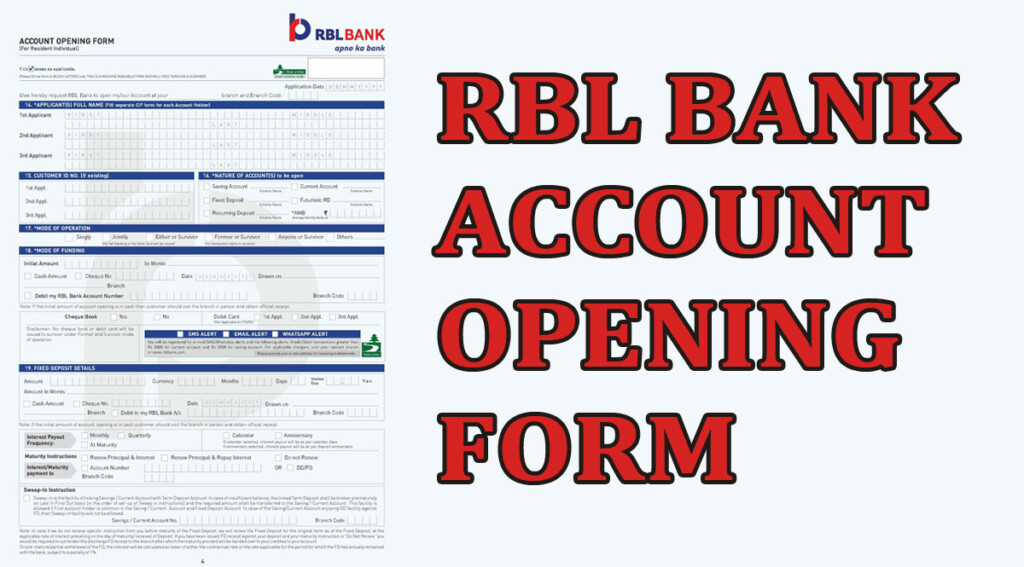  PDF RBL Bank Account Opening Form PDF Download Bank Form PDF