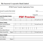 PDF Saraswat Bank RTGS Form PDF Saraswat Bank NEFT Form PDF Form