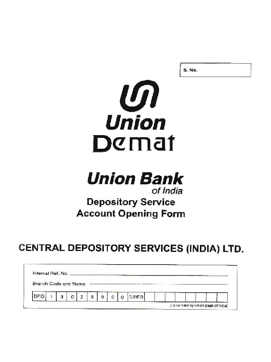 PDF Union Demat Account Opening Cum KYC Form PDF Download InstaPDF