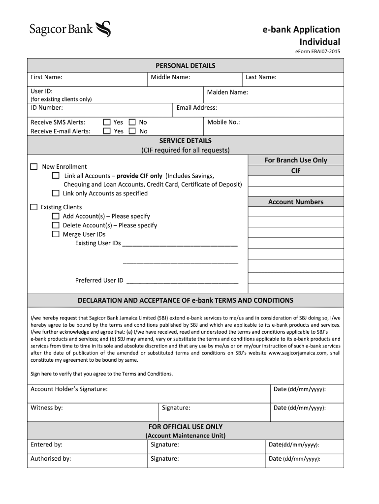 Sagicor Online Banking Sign Up Fill And Sign Printable Template