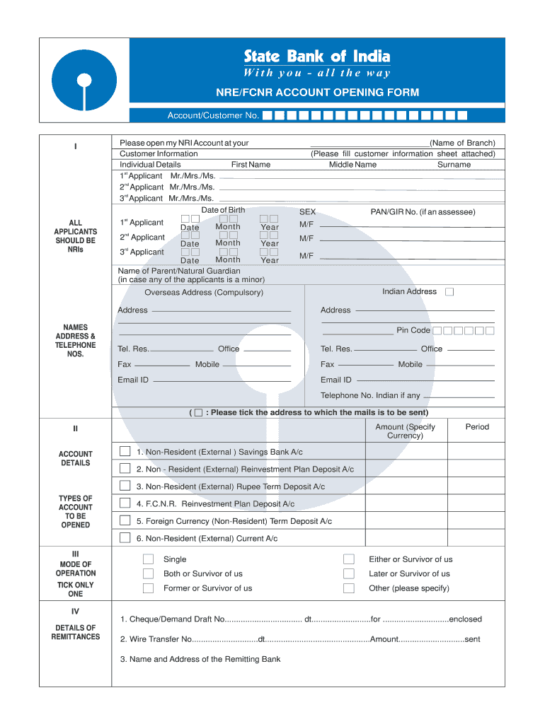 Sbi Account Opening Form Filling Sample PDF 2020 The Form In Seconds