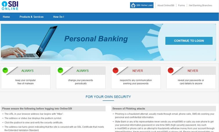 State Bank Of India SBI Personal Banking Login Guide BankGuide co in