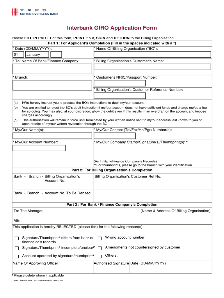 Uob Registration Form Template Fill Out Sign Online DocHub